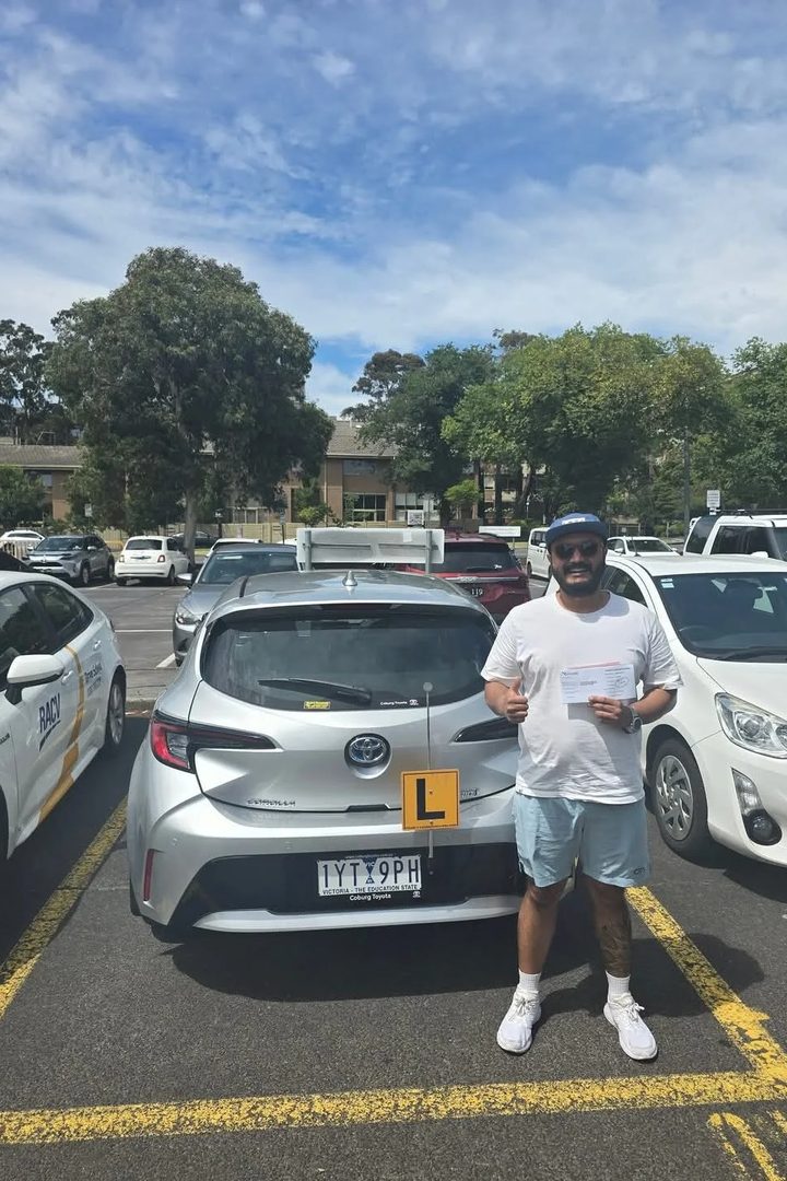 Student with pass certificate Carlton