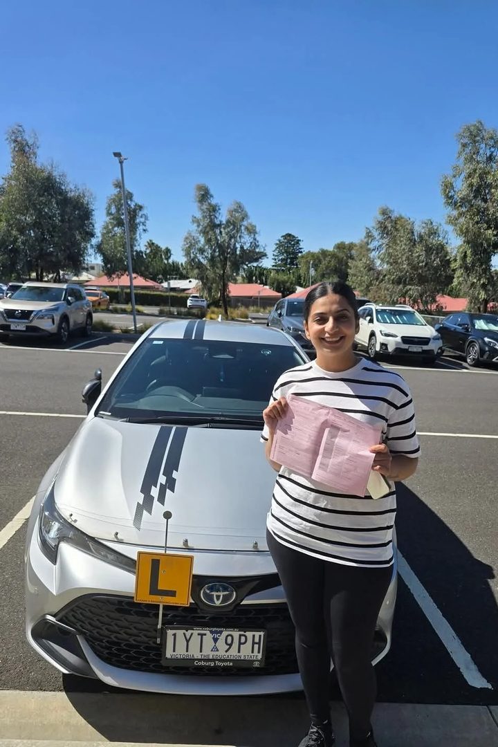 Student celebrating VicRoads driving licence