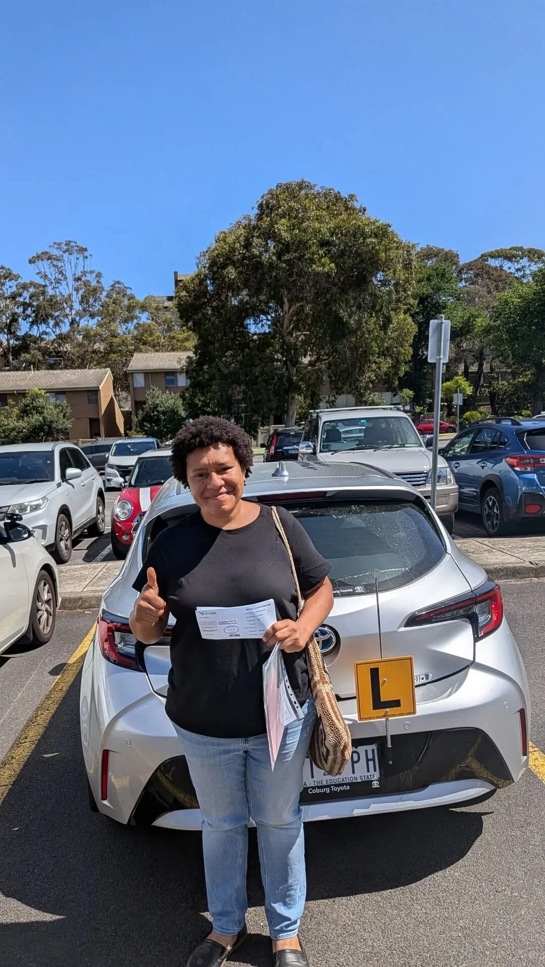 Student celebrating first time pass Melbourne
