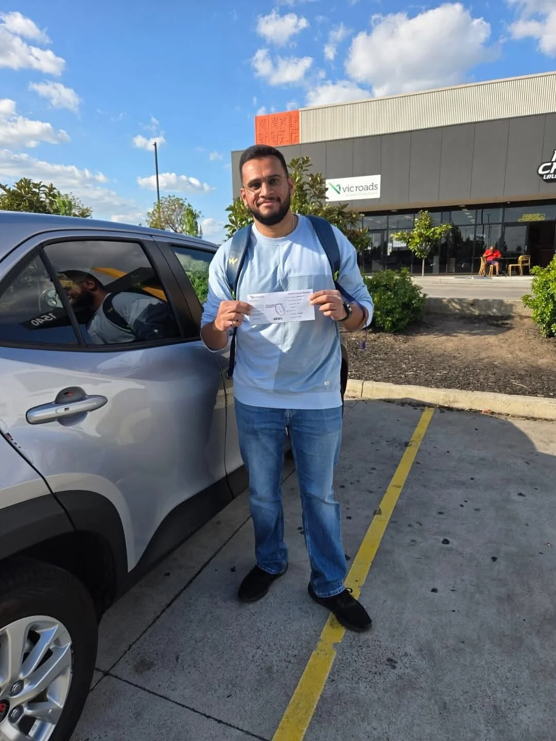 Student holds VicRoads pass certificate first attempt