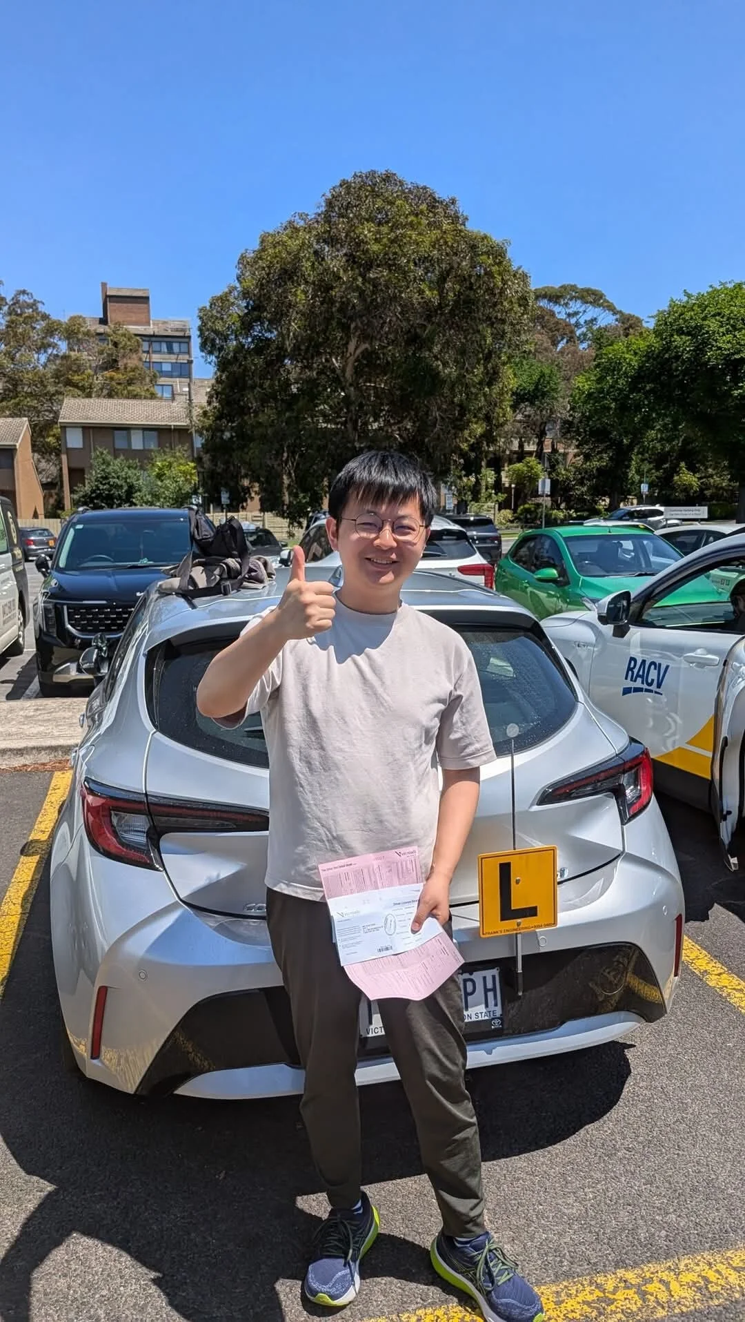 Student first attempt pass driving test Freshers