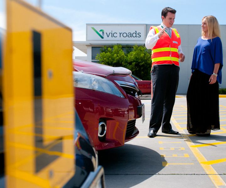 Freshers Driving School instructor with student at VicRoads test centre Melbourne